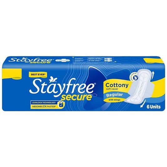 Stayfree Secure Cotton Regular 6 Pads